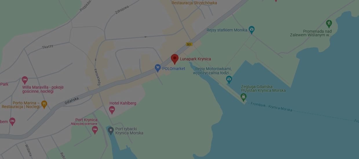 mapa do Parku Rozrywki Krynica Morska